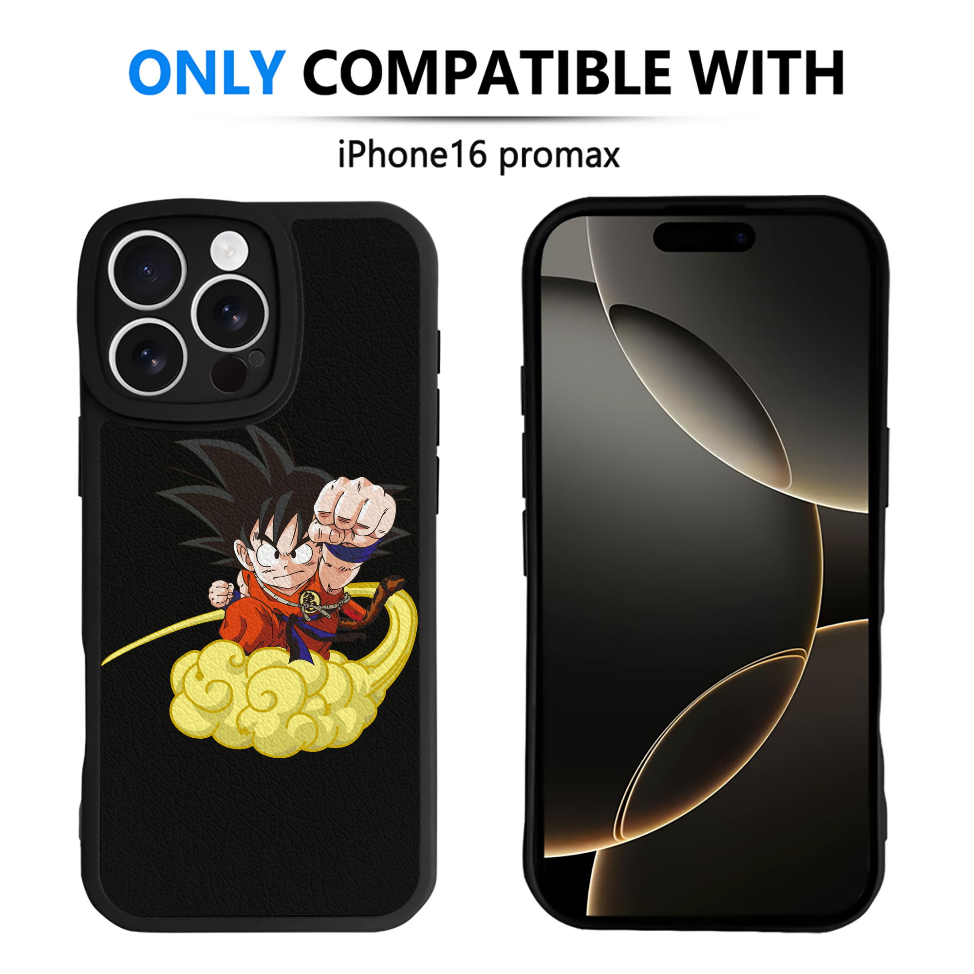 （画像用） ドラゴンボール 孫悟空（そん ごくう）Son Goku カカロット DRAGON BALL Kakarotto 【iPhone 16シリーズ対応】シリコンスマホケース（レザー調） 材質：シリコン